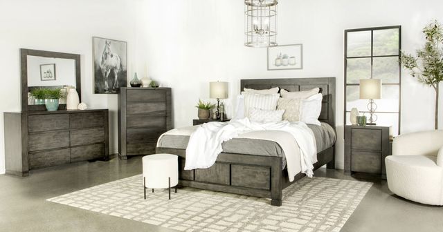 Coaster® Lorenzo Dark Gray Panel Bed-1