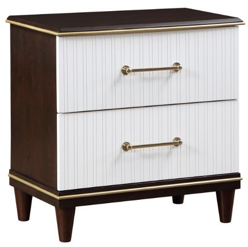 Homelegance® Niles Cherry/White Nightstand-0