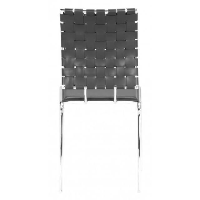Zuo® Modern Criss Cross Black Dining Chair-1