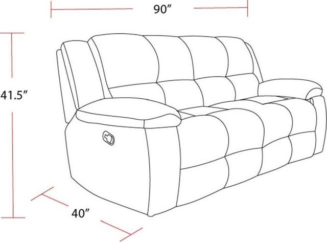 Parker House® Buster Cabot Stone Manual Dual Reclining Sofa-2