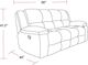 Parker House® Buster Cabot Stone Manual Dual Reclining Sofa-2
