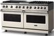 Viking® 5 Series 60" Pure White Pro Style Dual Fuel (NG) Range with Polished Chrome Trim-2
