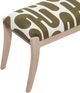 TOV Furniture Arielle Olive/White Embroidered Bench-5
