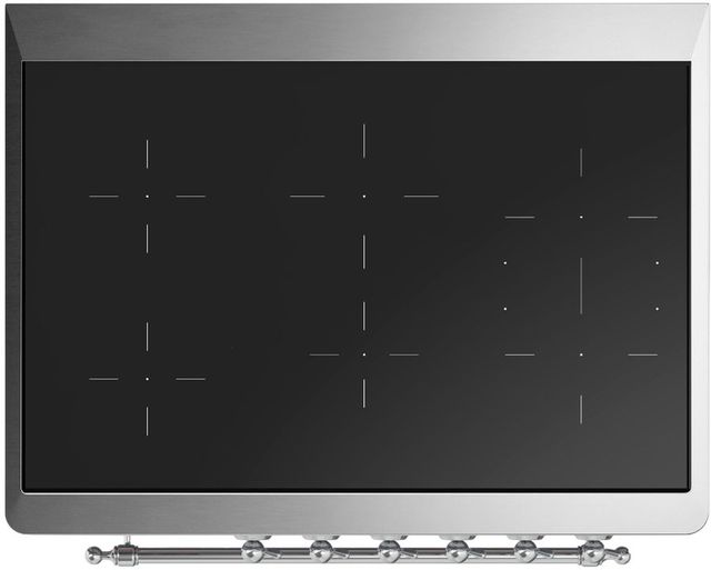 Ilve® Majestic III 36" Midnight Blue Pro Style Induction Range with Triple Glass Door and Chrome Trim-2