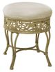 HH2 Home Villa Bone/Distressed White Vanity Stool-0