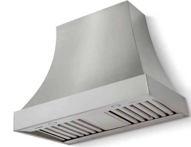 La Cornue CornuFé Cascade 36" Stainless Steel Wall Mounted Range Hood with Satin Chrome Trim-0