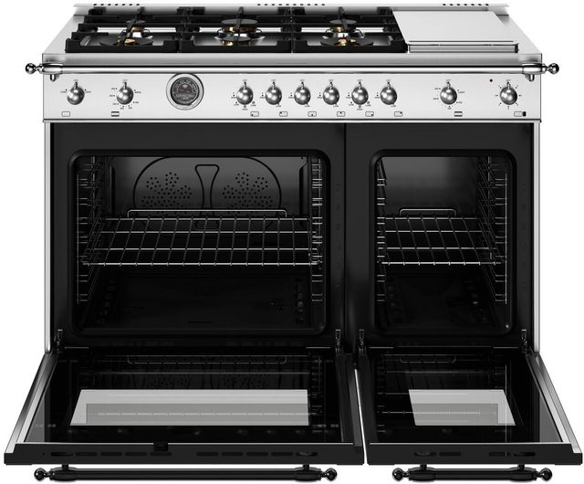 Bertazzoni Heritage Series 48" Fingerprint Resistant Stainless Steel Pro Style Gas Range-1