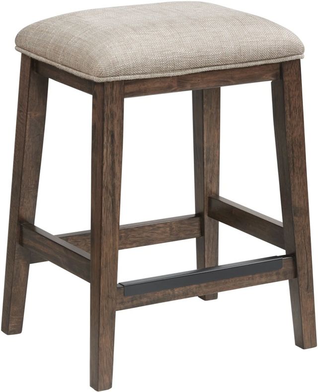 Intercon Kauai Beige/Brushed Mango Backless Barstool-0