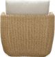 LH Home Siesta Natural Wicker Outdoor Club Chair with Beige Olefin Fabric Cushions-5
