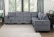 Homelegance® Walterboro 7-Piece Dark Gray Modular Sectional with Storage and Reclining Back Rest-1