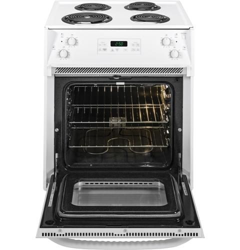 GE® 28" White Drop In Electric Range-1