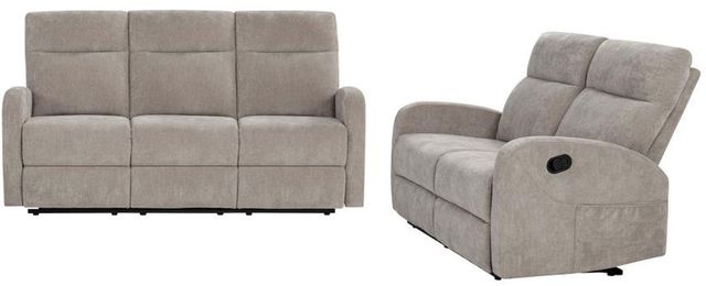 Coaster® Hamilton 2-Piece Sand Manual Reclining Sofa Set-0