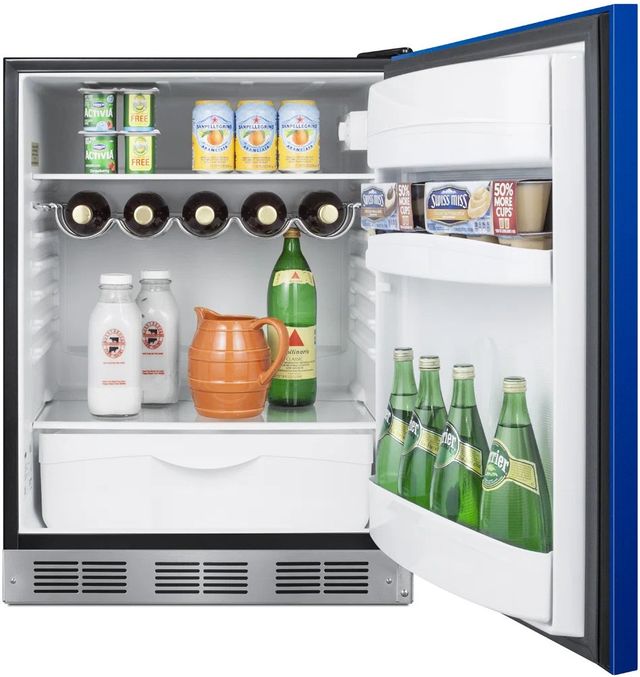 Summit® 24" 5.8 Cu. Ft. Cobalt Blue Built-In or Freestanding Under The Counter Refrigerator-2