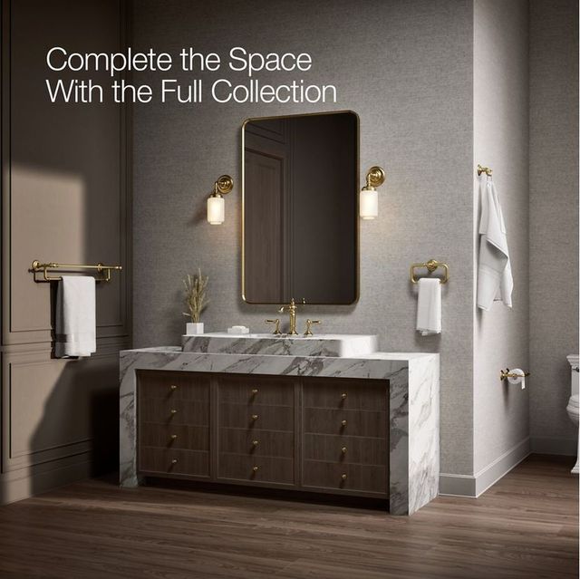 KOHLER® Artifacts® Vibrant Brushed Moderne Brass 24" Double Towel Bar-2