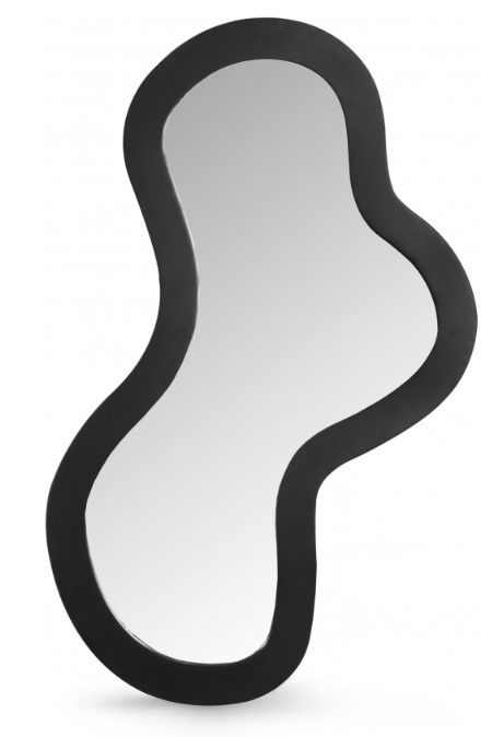 Meridian Furniture Oblique Matte Black 48" Accent Mirror-0