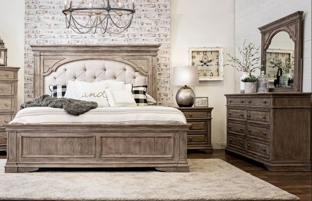 Steve Silver Co. Highland Park 4-Piece Waxed Driftwood Queen Bedroom Set-0