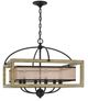 Cal® Lighting & Accessories Palencia 6-Light Distressed Oak Chandelier-0