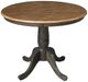 John Thomas Furniture® Dining Essentials Hickory Round Dining Table with Coal Traditional Pedestal Base-0