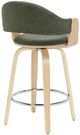 Armen Living Daxton 2-Piece Oak/Vintage Green Counter Stool Set-3