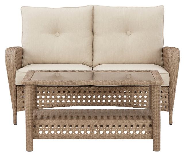 Signature Design by Ashley® Braylee 4-Piece Driftwood Outdoor Seating Set-1
