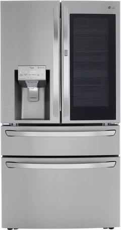 LG 36 in. 22.5 Cu. Ft. PrintProof™ Stainless Steel Counter Depth French Door Refrigerator with CraftIce™