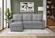 Monarch Specialties Inc. Lumos-08 Light Grey Sleeper Sofa Storage Lounger and Reversible Chaise-1
