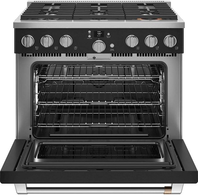 Café™ 36" Matte Black Pro Style Gas Range-1