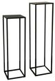 A & B Home 2-Piece Black Matching Plant Stand Set-0
