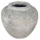 A & B Home Light Gray 8" Planter Pot with Swirling Patterns-0