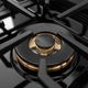 ZLINE Autograph Edition Paramount 36" Black Satin Stainless Steel/Polished Gold Gas Range with 6 Burner Cooktop and Convection Gas Oven-4