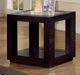 Monarch Specialties Inc. Espresso Accent Table with Glass Insert -1