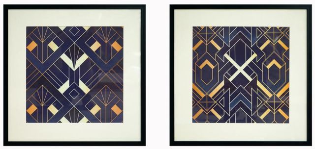 Classy Art 2-Piece Style 17 Hand Painted Textured Canvas in Frame Wall Art Set-0