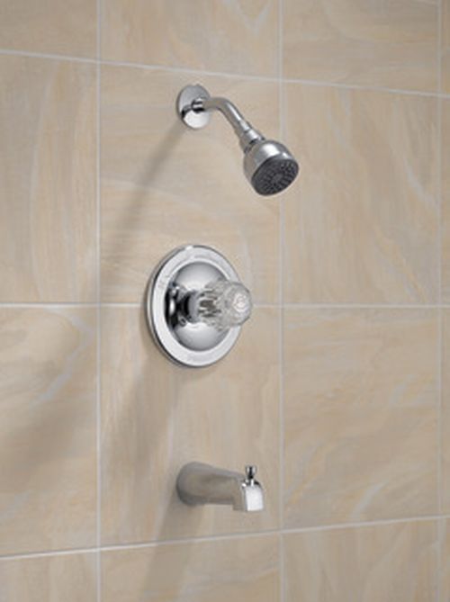 Peerless Core Chrome Tub and Shower Complete Combo Handles-1