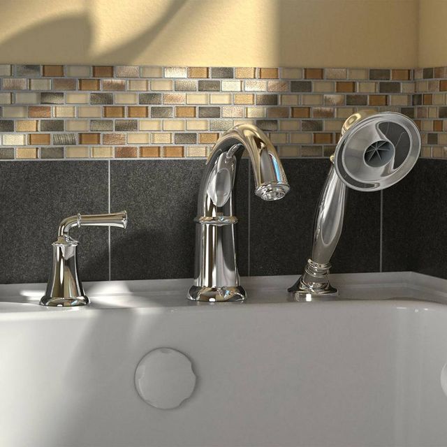 American Standard Value Series White Alcove Walk-In Whirlpool Bathtub-4