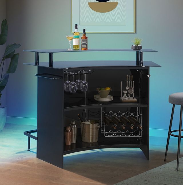 Elements International Valentina Black Bar Table-1