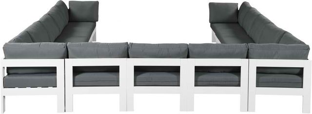 Meridian Furniture Nizuc 13-Piece Grey Outdoor Patio Modular Sectional Set-2