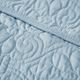 Olliix by Madison Park Quebec Blue Oversized Quilted Throw-3