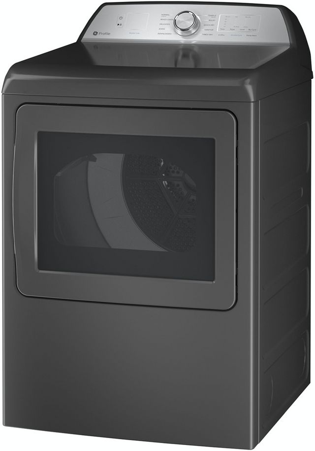 GE Profile™ 7.4 Cu. Ft. Diamond Gray Front Load Natural Gas Dryer -2