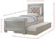 Elements International Platinum Champagne Twin Youth Platform Bed with Trundle-2