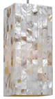 Cal® Lighting & Accessories Uni Pack Brushed Steel/Seashell Pendant-1