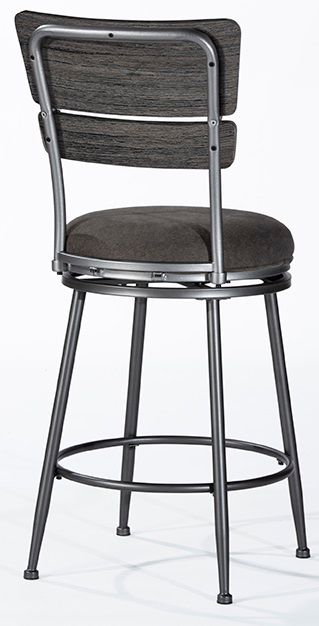 HH2 Home Melange Dakr Gray Wood Back Counter Stool-2