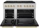 ZLINE Autograph Edition Paramount 48" 6.7 Cu. Ft. Satin Stainless Steel Gas Range with 8 Burner DuoPro™ Cooktop and Dual Ovens with Black Matte Doors and Champagne Bronze Accents-4