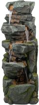 A & B Home Gray/Green Stone Fountain-0