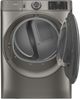 GE® 7.8 Cu. Ft. Satin Nickel Smart Front Load Gas Dryer-1