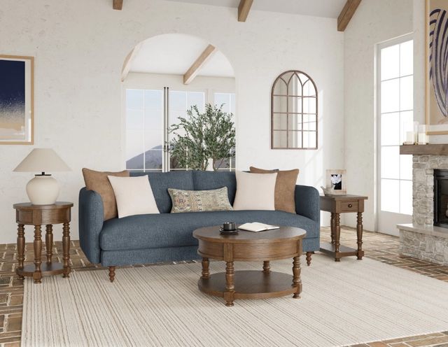 Riverside Furniture Eastlake Whiskey Oak Round Chairside Table-1