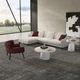 ACME Furniture Mardi 2-Piece Beige/Maroon Sectional Sofa-1