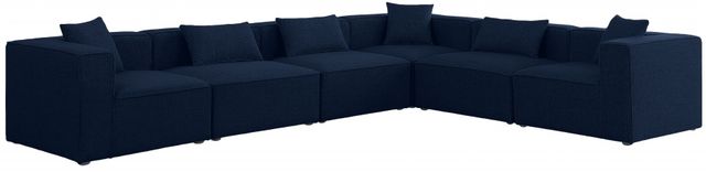 Meridian Furniture Cube 6-Piece Navy Modular Sectional Set-0