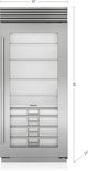 Sub-Zero® Classic Series 22.9 Cu. Ft. Stainless Steel Built In Column Refrigerator-1