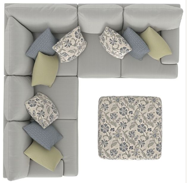 Jackson Furniture Stockbridge 4-Piece Slate Sectional with Ottoman-3