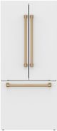 Thor Kitchen Gordon Ramsay Series 30" White French Door Counter Depth Refrigerator with Bronze Hardware-2